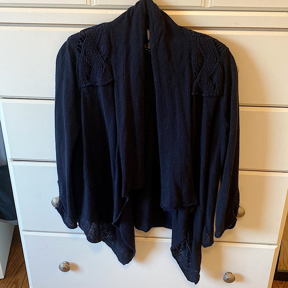 Anthropologie navy blue cardigan XS